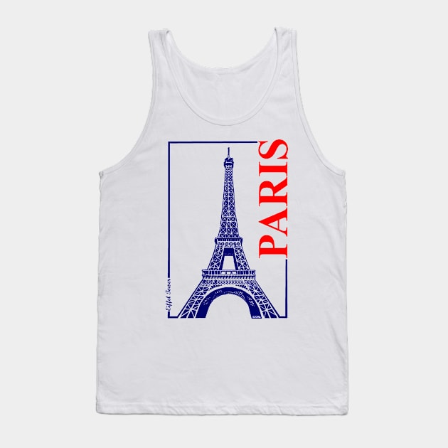 Paris-Eiffel Tower -color Tank Top by NewSignCreation